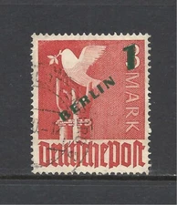 BERLIN SCOTT 9N67 USED VF - 1949 1m on 3m OCCUPATION ISSUE 