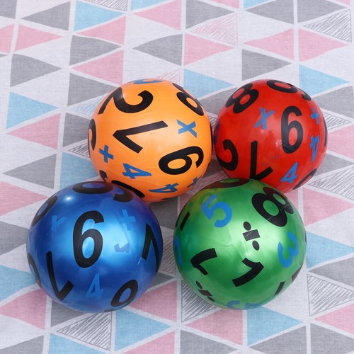 4 PCS Aufblasbarer Spielzeugball Kind Baby Zahl Kinderspielzeugball - Bild 4 von 11