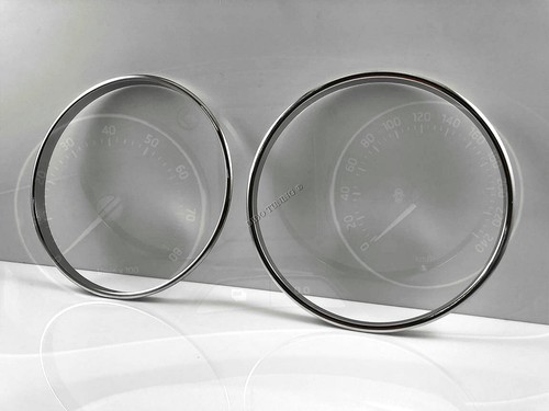 Fits: Skoda Roomster 2006-2015 Poliertes Aluminium Tachoringe Tacho Ringe x2 - Picture 2 of 8