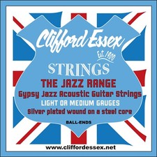 CLIFFORD ESSEX GYPSY JAZZ GUITAR STRINGS. LIGHT AND MEDIUM GAUGE. OPTIMAL QUALIT