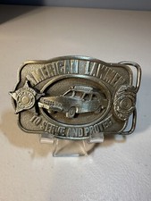 Vintage 1983 Siskiyou American Lawmen To Serve and Protect Belt Buckle Pre-owne