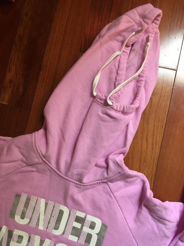 Under Armour girl Sweater 80% cotton Pink S/M pullover - Picture 3 of 8