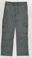 prAna Breathe/Gray/Button Roll Up/Cargo/Drawstring/Stretch/Pant/ Women's Size 8