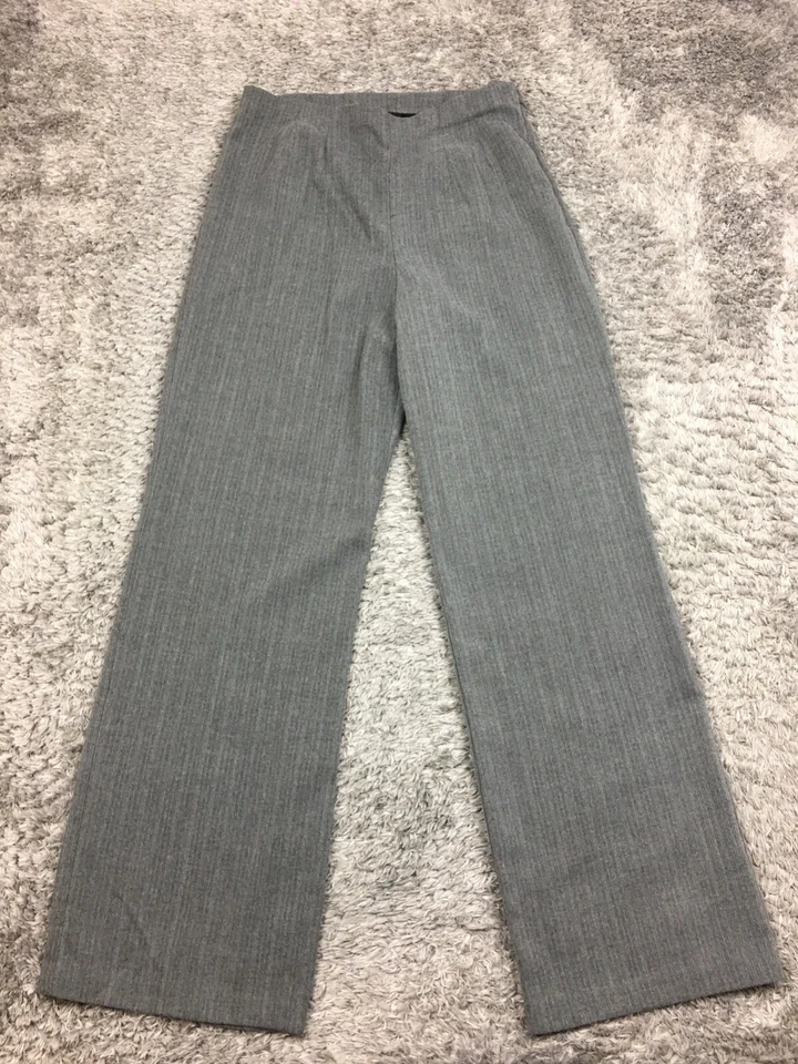 Pantalones de vestir East 5th pierna recta para mujer talla 8 gris a rayas Foto 3 de 4