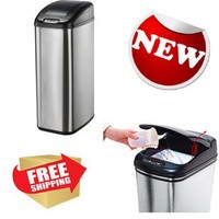 Nine Stars Motion Sensor Slim Touchless 13.2 Gallon Trash Can Waste Garbage Nine Stars Motion Sensor Slim Touchless 13.2 Gallon Trash Can Waste Garbage