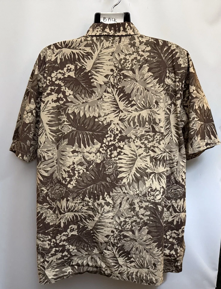 Camisa LRG Lifted Research Group Para Hombres 3XL Camuflada Hawaiana Militar Abotonada Marrón Foto 3 de 4