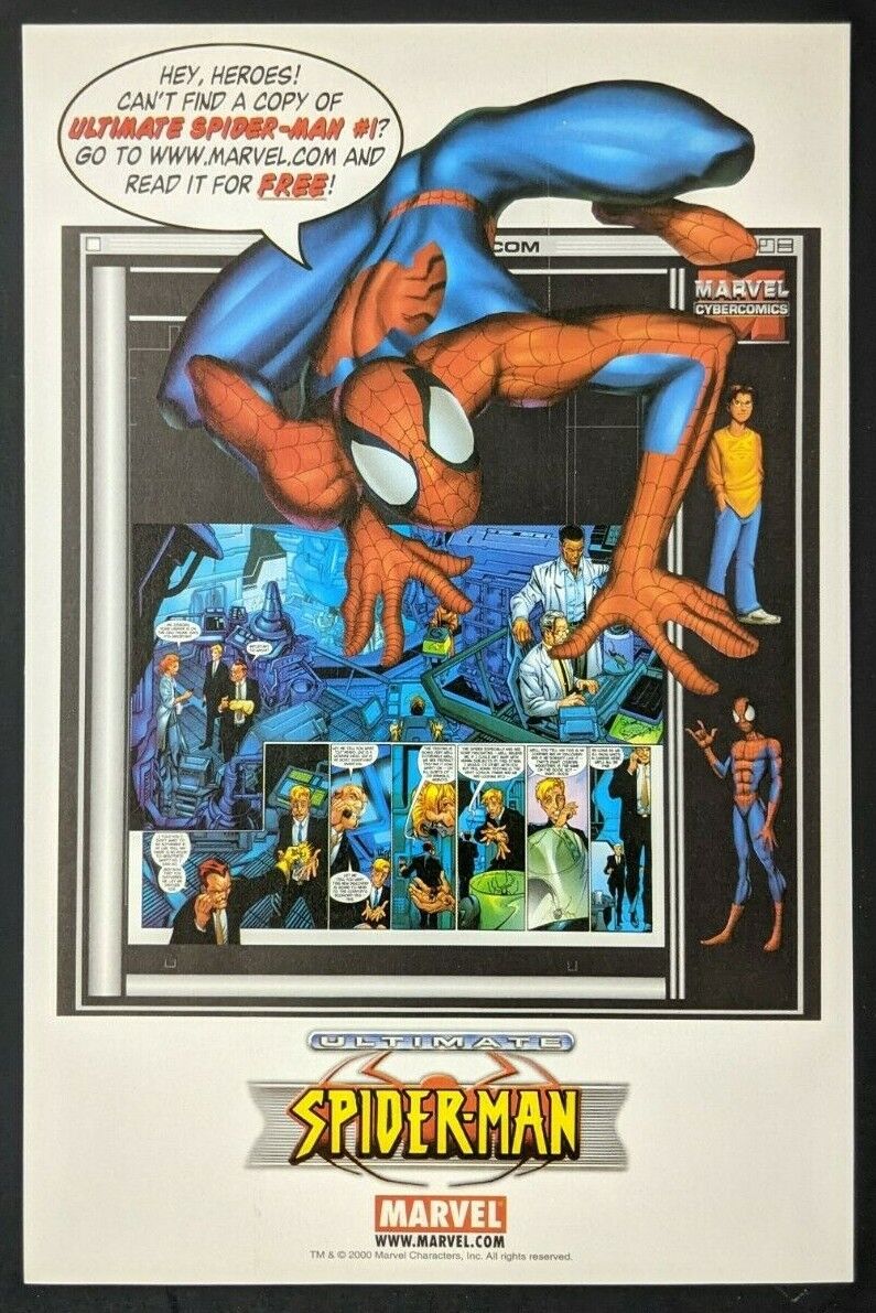 Ultimate Spider-Man #1 Print Ad Comic Poster Art PROMO Original