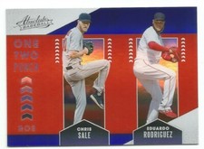 2020 Panini Absolute Baseball One Two Punch Chris Sale Parallel Card w/ Base
