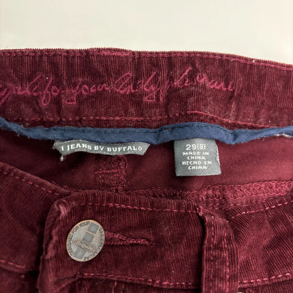 Женские красные вельветовые брюки I by Buffalo Ankle Grazer размер 8 - Изображение 2 из 4