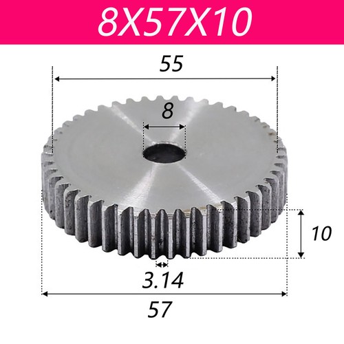 1 Modul Spur Gears Pinion Gear Thick 10mm 8-200 Teeth Dia 18~153mm 45# Steel - Picture 62 of 83