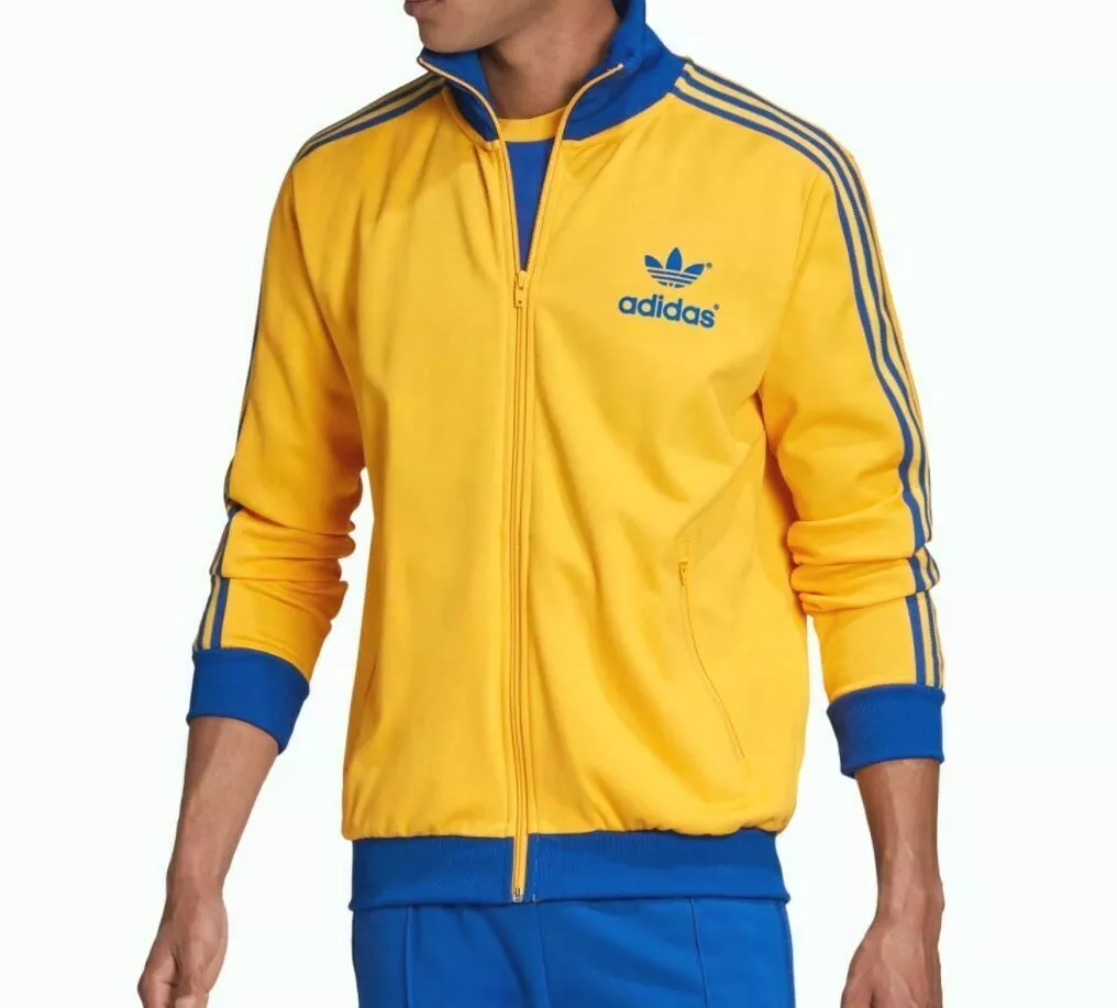 NEW MEN'S ADIDAS ORIGINALS 70'S ARCHIVE TREFOIL TRACK JACKET ~SIZE MEDIUM  GE0852