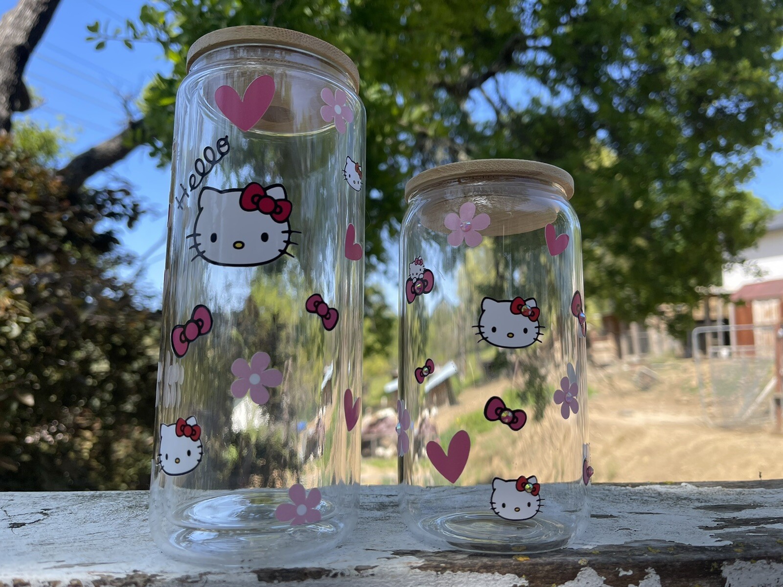 16oz Kitty Glass Globe Cup eBay