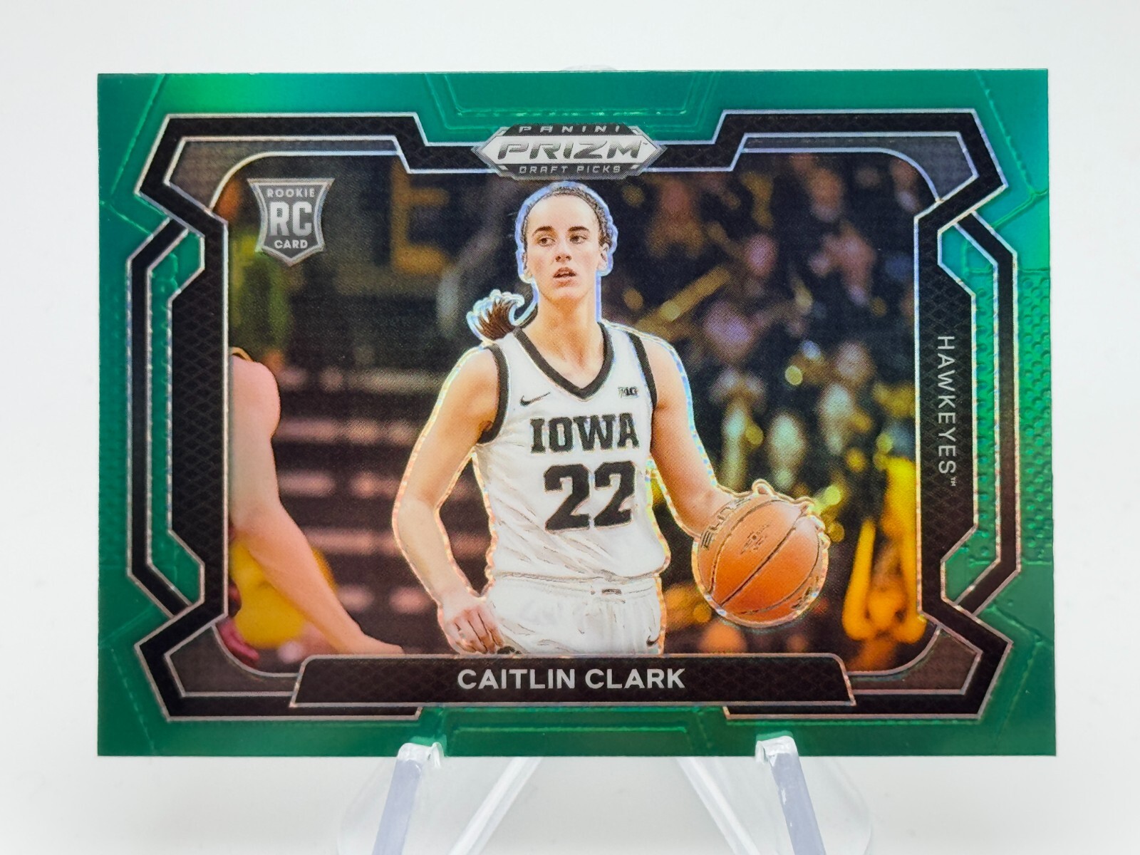 2024 Prizm Draft Picks CAITLIN CLARK Green Rookie Variation #57 Iowa Hawkeyes