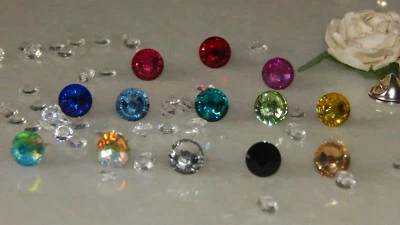 S/P or G/P Tie -Cravat-Scarf-Modesty- Pin & 8mm Resin Stones-18 colours-Unisex