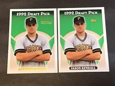 (2) 1993 Topps Jason Kendall Rookie Cards - Gold + Base - Pittsburgh Pirates