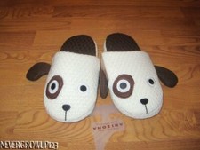 WOMENS S/M 5-6 OR L/XL 9-12 PUPPY DOG ANIMAL SCUFF SCUFFS SLIPPERS MULES NWT
