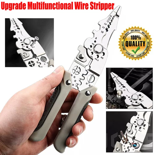 Multifunctional Adjustable Wire Stripper Cutter Crimper Terminal Tools Pliers US - Picture 1 of 17