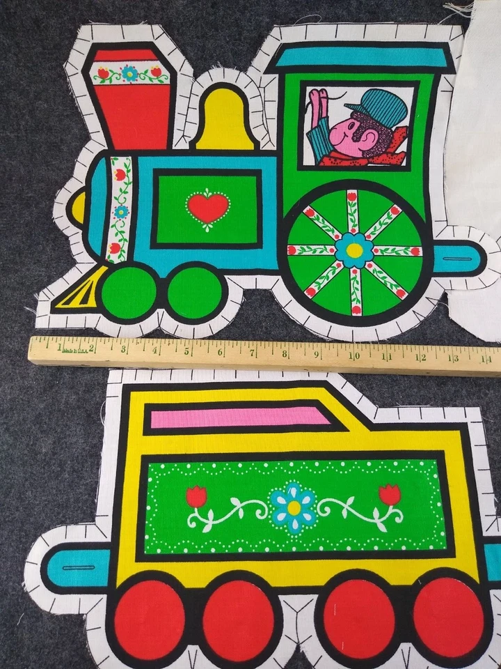 PANEL DE TELA DE TREN Choo Choo corte y costura VIP de colección juguete de almohada de peluche hágalo usted mismo Foto 2 de 4