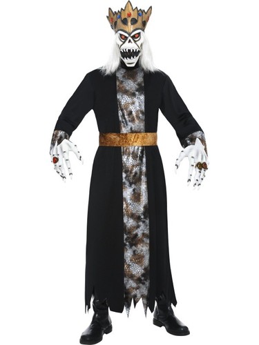 Costume Carnevale Uomo Da Re Fantasma Vestito Halloween Travestimento Per  Adulto | eBay