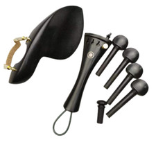 1/2 Violin Parts with clamps Chinrest Endpin Pegs Tailpiece Fine tuners Ebony
