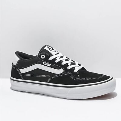 NIB Men's Vans Skate Rowan Black True White Skate Shoes