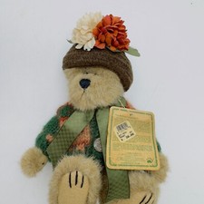 Boyds Bears Archive Collection Aunt Fanny Fremont 9" Plush Vintage Hat Flowers