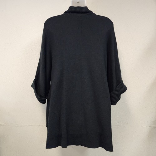 Tahari Strickjacke Pullover M schwarz vorne offen entspannt kuschelig adrett akademisch Taschen - Bild 5 von 9