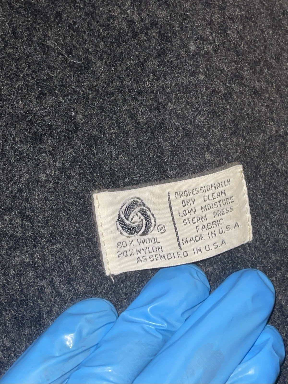 JOHN WEITZ Grey Double Breasted Wool Button Up Co… - image 9