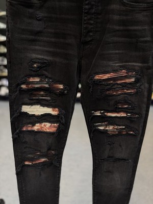 Size 32- Amiri MX1 Tie Dye Patch Jeans 100% Authentic Quick