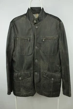 Gimo's Light Leather Distressed Effect Jacket Men's M / EU 48