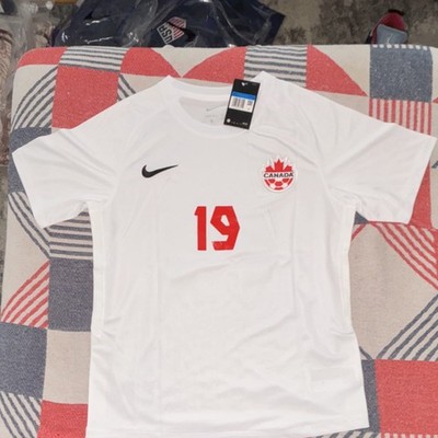 Nike Canada National Team Soccer Jersey White Red Davies Men's Size M