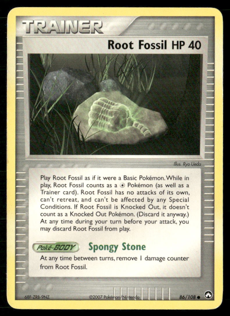 Root Fossil 86/108 Common Power Keepers Pokemon Damaged