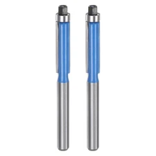 2pcs Flush Trim Router Bit 6mm Shank 1/4" Dia for Woodworking Blue