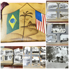 Vintage WW2 US Navy Photo Album Camp Ingram Recife Brazil Eleanor Roosevelt