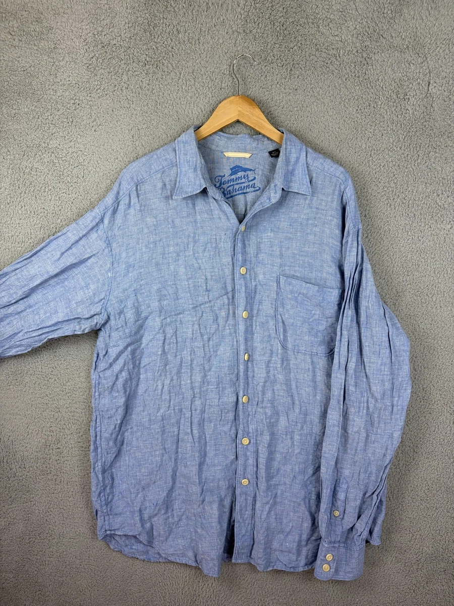 Tommy Bahama Linen Long Sleeve Casual Button-Down Shirts for Men