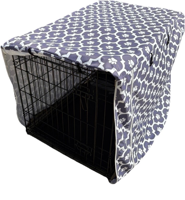 Dog Crate Cover  Large Kennel  Breathable Mesh Window Heavy Duty Zipper Pet 