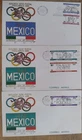New ListingMexico 1968 olympic sport games 3 covers FDC short set as seen combine shipping