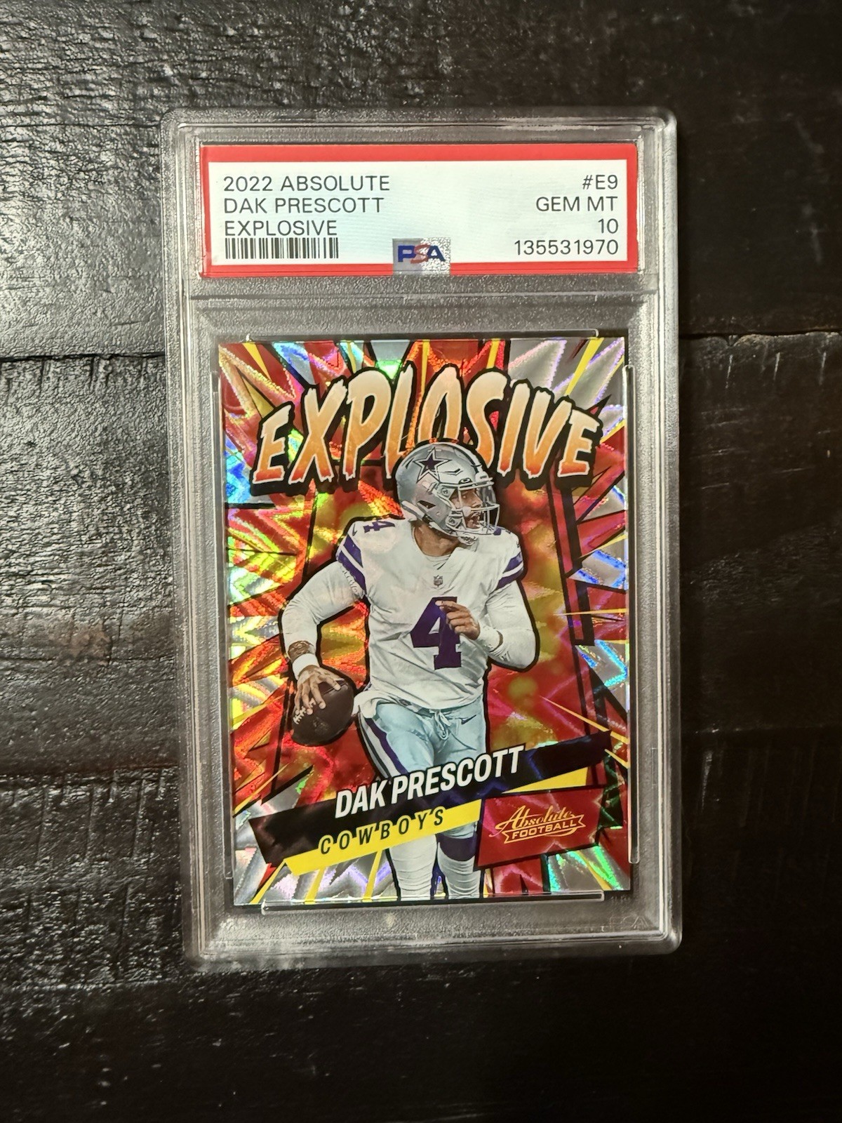 2022 Absolute Dak Prescott EXPLOSIVE SSP #E9 Dallas Cowboys PSA 10 GEM MT