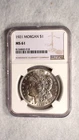 1921 P Morgan Dollar NGC MS61 UNCIRCULATED $1 Coin BUY IT NOW!