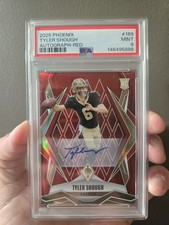 2025 Panini Phoenix - Rookies Tyler Shough #169 Red Autographs /99 (AU, RC)