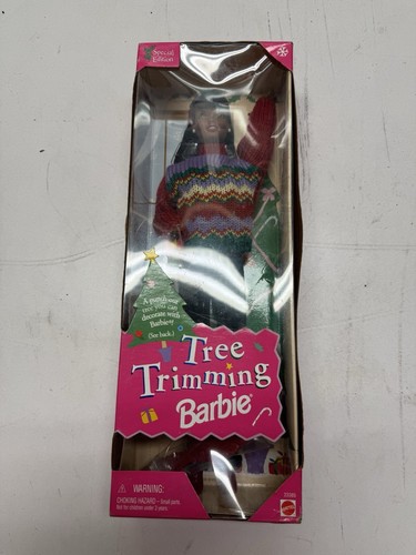 Baumschnitt Barbie Puppe African American 1998 NRFB Mattel 23385 Holiday