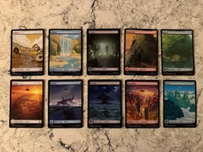 Magic Avatar Full Art Basic Land Set of 10 - TLA MTG