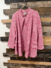 Chicos nwt open front jacket blazer cardigan sz 3 or XL