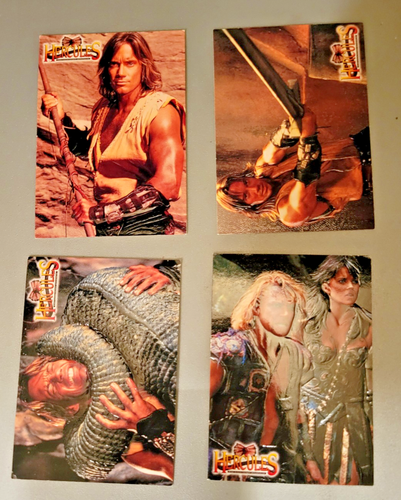 Juego de cartas 1996 Topps Hercules The Legendary Journeys persecución en relieve E1 a E4 - Imagen 1 de 6