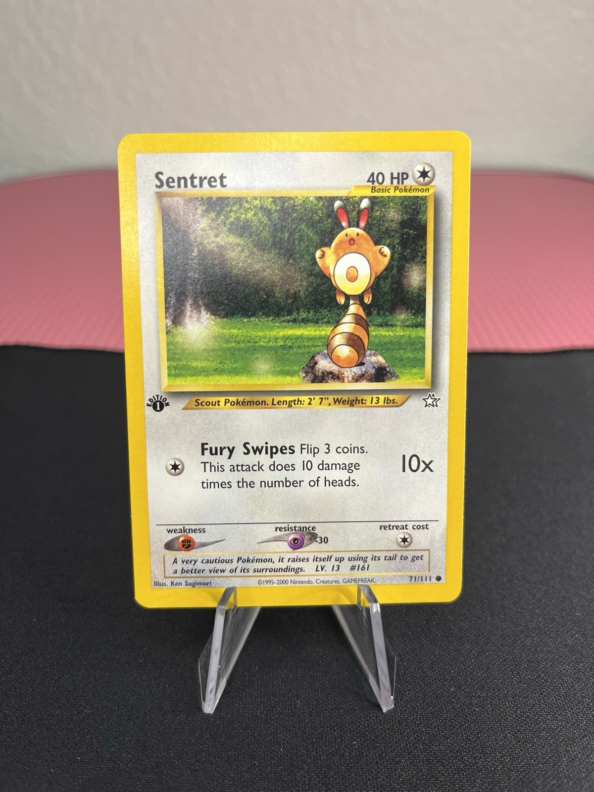 Sentret 1st Edition 71/111 Pokemon Neo Genesis - Vintage NM!