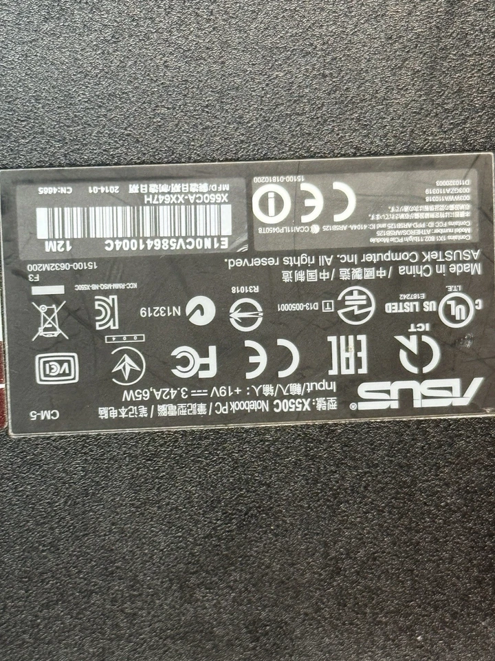 ASUS X550CA Laptop  Intel Celeron 1007U 6GB RAM – 1TB HDD  Faulty Battery No PSU - Image 3 of 4