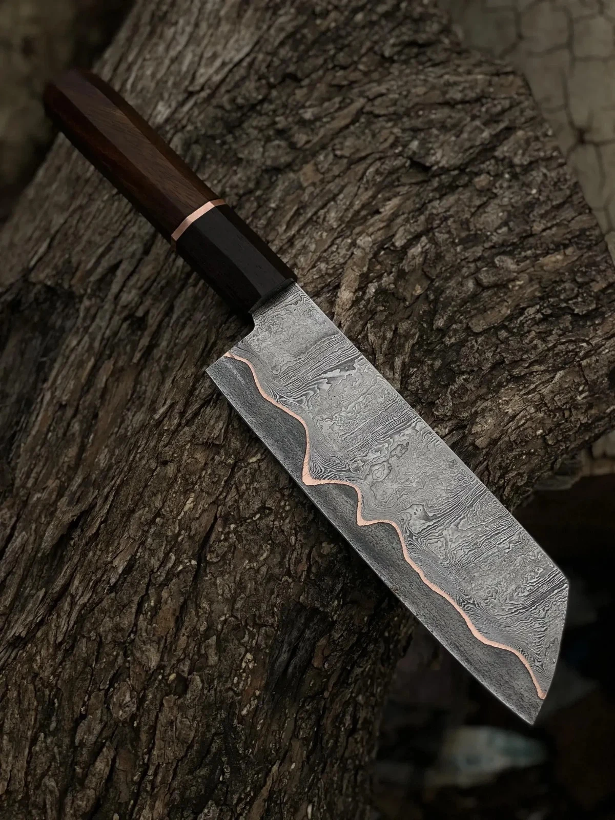 Kitchen and dining Cleaver Knife,chef knife,copper Damascus knife Gift For Mom
