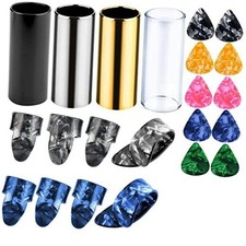 4 Pieces Medium Guitar Slides for Acoustic,Stainless Stell Guitar Multicolor 1