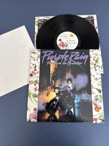 PRINCE - Purple Rain 1984 1st Press Poster LP Vinyl EX/EX Beautiful Glossy