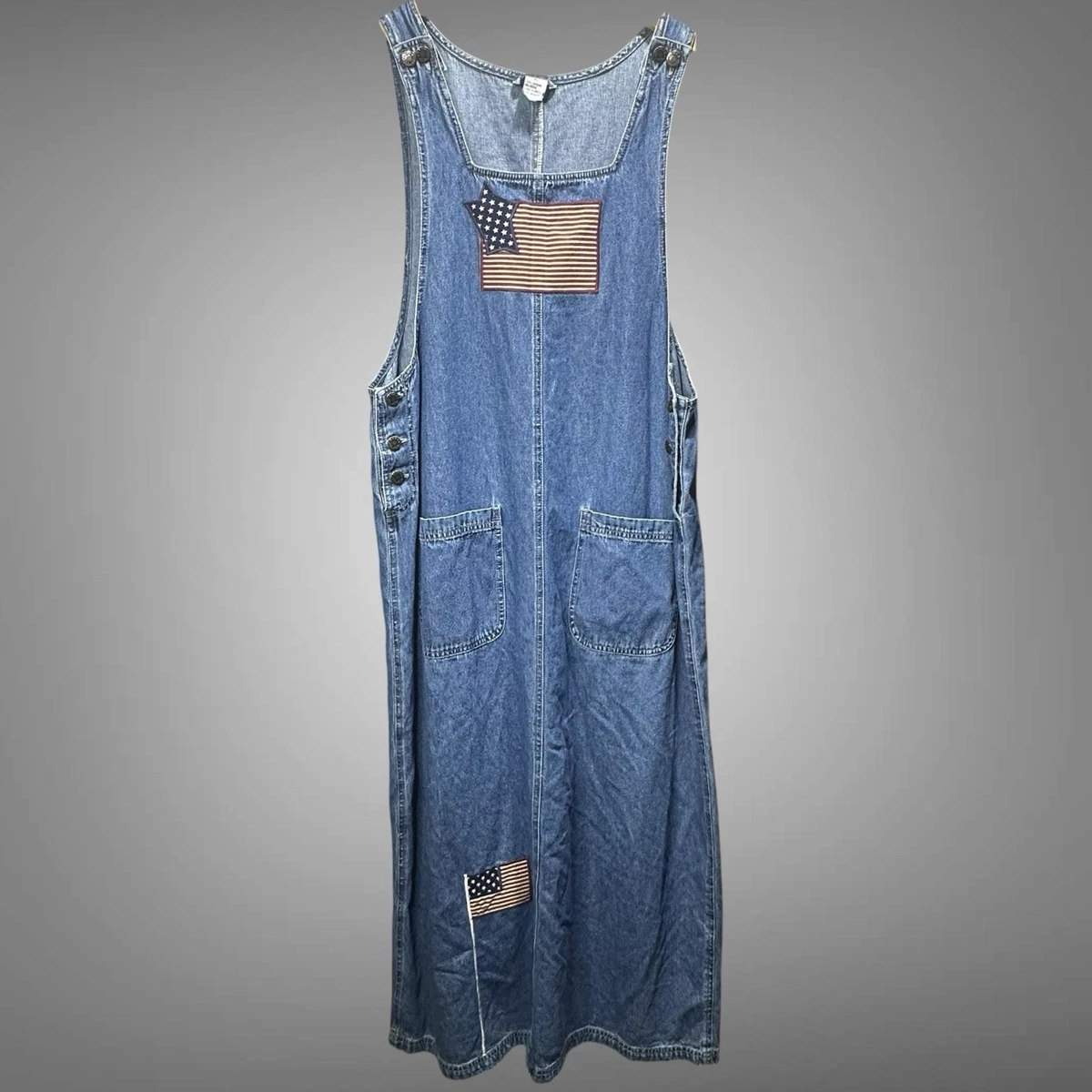 oversized denim shirt dress Off White Cotton Denim Overall Skirt Dress main image 0